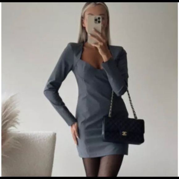 Zara large gray mini dress - Picture 3 of 4